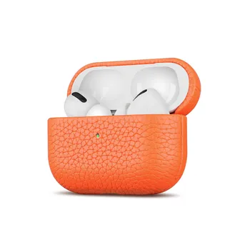 HSYK Luksusa Īstas Ādas Apple AirpPods Pro Gadījumā Bluetooth Austiņas Aksesuāri Ādas Ličī Modelis Pātagot