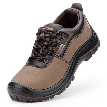 Jauns dizains vīriešu ikdienas liela izmēra tērauda kājām ietilpst darba drošības apavi īstas ādas apstrādes drošības zābaki botas seguridad