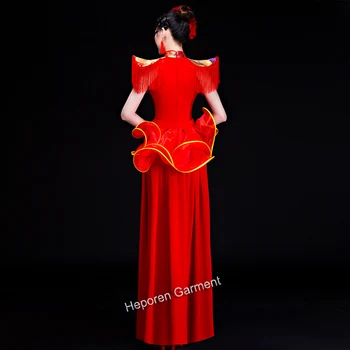 Pasūtījuma izgatavotu sieviešu Atvēršanu vai ūdens bungu deju bungas uzvalks, kostīms ,Ķīniešu pieaugušo vidukļa bungas apģērbu mūsdienu deju kleita