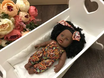 30pieces black atdzimis lelle afro mati 30cm 12inch atdzimis boneca pop lelles baby jaundzimušo pilna silikona poupee bērnu rotaļlietas meitene