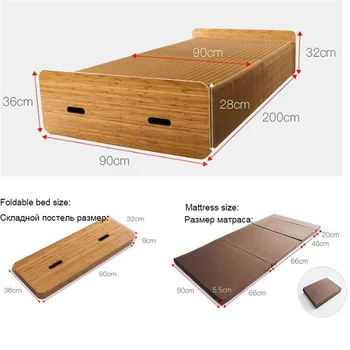 Radošā locīšanas gulta ar matraci guļamistabas mēbeles, dīvāns krēsls gulta kraftpapīrs gulta gultņiem svars 1000kg W90xH36x200CM