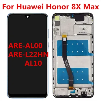 Par Huawei Honor 8X Max LCD Ekrānu un Digitizer Pilnu komplektu Par Godu 8X Max IR-AL00 LCD Daļa Touch Screen LCD