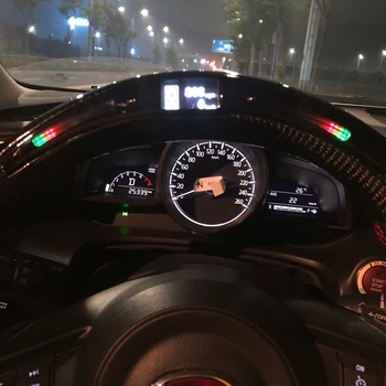 Nekustamā Oglekļa Šķiedras LED Stūres Rats ir savietojams Mazda 3 Mazda 6 CX-4 CX-5 RX-7 BT-50 LED Sniegumu