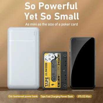 Power Bank 22.5 W Ātrās Uzlādes 18W PD Ātrās Uzlādes Ultra-thin Mini Power Bank 10000mAh Ārējo Akumulatoru Lādētāju, Autonoma Akumulators