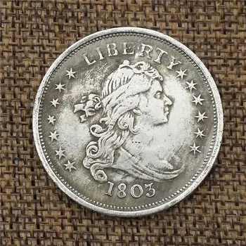 1803 Amerikas savienoto Valstu padara veco vara un sudraba monētas, ārvalstu sudraba monētas, antikvariāts monētas un diametru 38MM