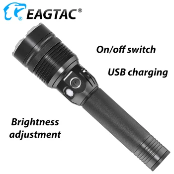 EAGTAC MX30L2R 4500 Lūmenu Spēcīgs, Kompakts USB Uzlādējams Led Lukturītis Taktiskās Lāpu 32650 13000mAh Automašīnas Lādētājs 300hours
