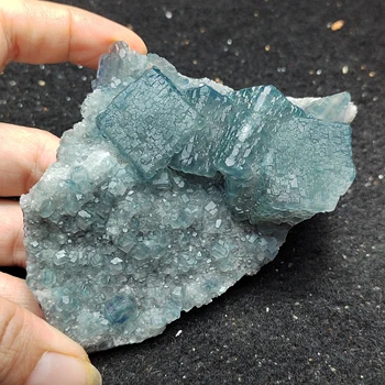 154gNatural zils zaļš fluorite minerālu gredzenu vēnu dziedināšanas mācību paraugu akmens mājas apdare kolekcijas rotaslietas