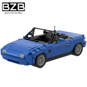 BZB KM Pilsētas Ātruma Super Sacīkšu MX-5 Sporta Auto, High-tech Creative Auto Bloku Modelis Bērniem Rotaļlietas Zēniem DIY Ķieģeļu Daļas Dāvanas