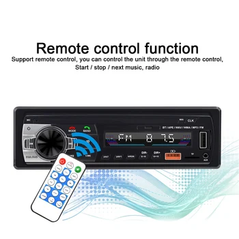 Bluetooth Autoradio Auto Stereo Radio FM Aux Ieeja SD Uztvērējs USB 12V In-Dash 1 Din Auto MP3, Multimedia Player ISO Ostas
