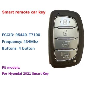 CN020169 Oriģinālu 4 Pogu Smart Auto Atslēga Ir 2021. Hyundai Tālvadības Frekvence 433 MHz FCCID Numuru 95440-T7100 6A Chip Akciju