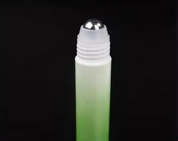 30pcs 35ML plastmasas roll uz Pudeles/tērauda lodītes bumbu Paraugu Pudelīte,Mazo Ēteriskās Eļļas pudeli Lūpu naftas subpackage dzeltens/balts