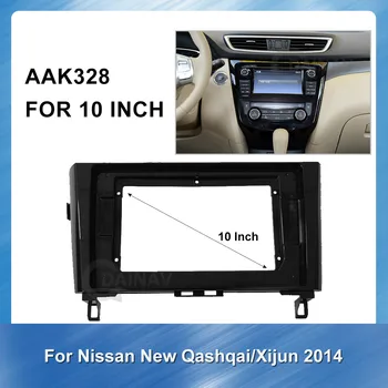10 collu Auto Fascijas Par jaunu NISSAN Qashqai /Xijun 2Din Auto Dvd Rāmis Dash Audio Montāžas Facias Panelis Stereo uztvērējs