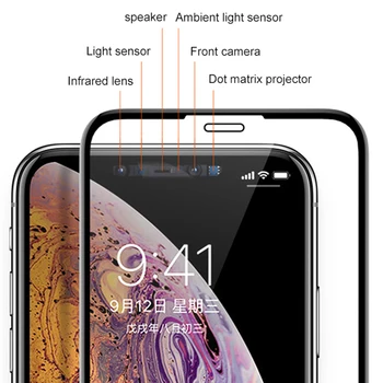 100gab 9D Rūdīts Stikls iPhone 11 12 13 Pro Max Ekrāna Aizsargs Filmu iPhone X Xr Xs Max 6S 6 7 8 Plus Full Cover Stikls