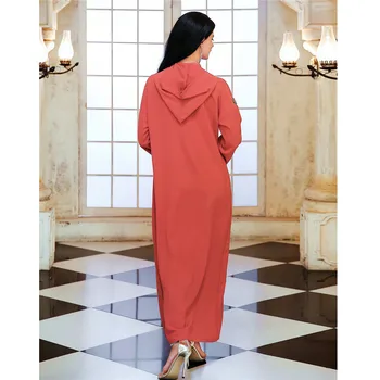 Dubai Ramadāna-Musulmaņu Sievietes Gara Kleita Kapuci Dimantu Abaya Islāma Maxi Drēbes Kleita Tuvo Austrumu Turcijas, Malaizijas Kaftan Arābu Jaunas