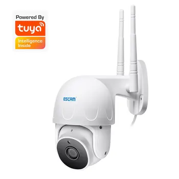 ESCAM TY100 2MP 1080P Atbalsts Tuya Āra Ūdens necaurlaidīgs Bezvadu PTZ IP Kameras Cilvēka Noteikšanas Mājas Drošības CCTV Monitors