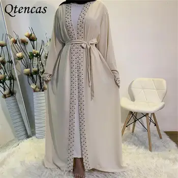 Musulmaņu Modes Kleita, Hijab Āfrikas Kleitas Sievietēm Atvērt Abaya Dubaija Kimono Jaka Caftan Islāma Drēbes Jilbab Femme Musulman