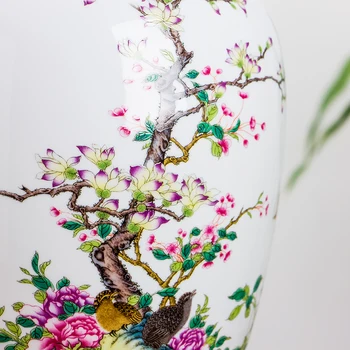 Ķīniešu Stilā Naudas Sodu Jingdezhen Keramikas Vāze Mājas Dekorēšana Dzīvojamā Istaba Porcelāna Ziedu Vāze Mākslas Dekoru Vāze