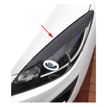 2gab Oglekļa Šķiedras priekšējo Lukturu Uzacu Plakstiņu Pārklājums Aptver Apdares Liešanas der Mazda 3 Mazda3 JDM 2010 2011 2012 2013