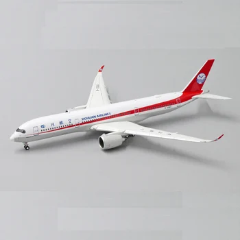 1:400 Mēroga Ķīnas Sichuan Airways A350-900 Aviokompāniju Modelis ar Bāzes Sakausējuma Gaisa Kolekcionējamus Suvenīru Parādīt Dāvanu Rotaļlietas