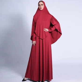 Rudenī ir 2021. Kroku Hijab Komplekts Pilnā Sparā Tuvo Austrumu Sieviešu Kleita Maxi Kleita Retro Musulmaņu Cietā Robe1317