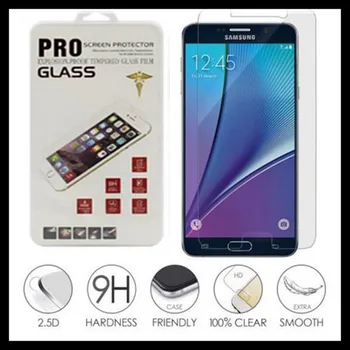 500pcs/daudz Prēmijas 9H 0.3 MM 2.5 D Rūdīts Stikls Screen Protector For Samsung Galaxy Note 5 N9200 Aizsardzības Plēves