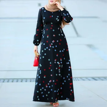 Modes Eleganta Sieviešu Kleita Retro Atloks Islāma Apģērba Ramadāna Eid Ir 2021. Marokas Kaftan Dubaija Jalabiya Musulmaņu Dāmas Drēbes