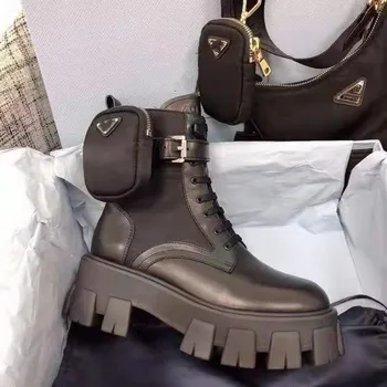 Botas de tornozelo pretas de design de marca com sola grossa punk masculino Chelsea botas de couro dizaina de motocicleta sapatos