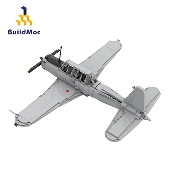 BuildMoc Militāro Bt-13a Cīnītājs Ieroci Gaisa kuģa Celtniecības Bloki KM WW2 Moduļu Armijas Gaisa Spēku Modelis Ķieģeļu Rotaļlietas Bērniem