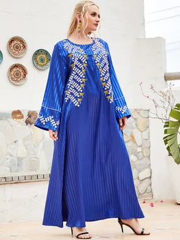 Ramadāna Eid Mubarak Turku Maxi Kleitas Sievietēm Abaya Dubaija Islāmu Musulmaņu Modes Gara Kleita Drēbes, Longue Jalaba Femme Kaftan