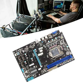 B250 BTC Ieguves Mātesplati 12 PCI-E videokartes Slots LGA1151 2XDDR4 2400/2133MHz RAM SATA3.0 USB3.0 ar Switch Kabelis