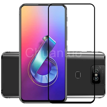 75 Gab./Daudz 2.5 D Premium Rūdīta Stikla Asus Zenfone 6 2019 Ekrāna Aizsargs, ar aizsargplēvi par Asus Zenfone 6 6Z ZS630KL