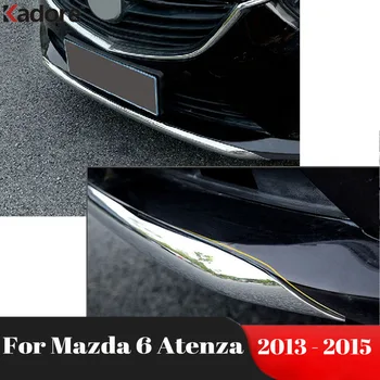 Priekš Mazda 6 M6 MAZDA6 Atenza 2013 ABS Chrome Priekšējā Bufera Apakšā Vāciņu, Melns, Molding Rotāt Lentes Uzlīmes Car Styling