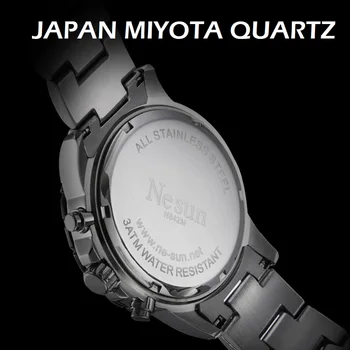 NESUN Oficiālais Vīriešiem Chronograph Multi-function Gadījuma Sporta Kvarca rokas pulksteņi Japāna MIYOTA Nerūsējošā Tērauda Jauns Vīriešu Pulkstenis Dāvana