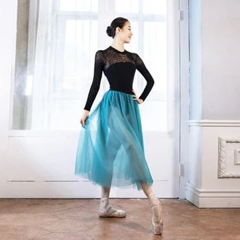 Balerīna Dancewear Sieviešu Jogas Vingrošanas Leotard Ballet Leotards Pieaugušo Apmācību Tērps Sievietēm, Melns/pelēks Mežģīnes Bodysuit