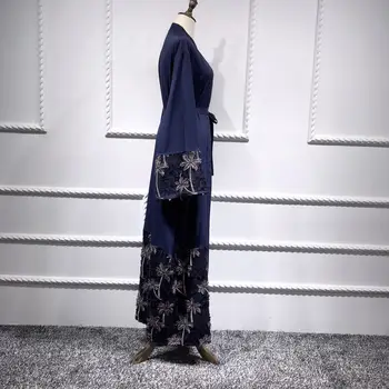 Aligaia Mežģīņu Izšūšanas Trīsdimensiju Ziedu Jaciņa Drēbes Kleita Sievietēm Āfrikas Kaftan Dubaija Kimono Jaka Musulmaņu Kleita