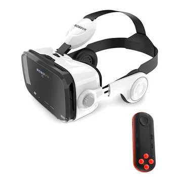 Sākotnējā Z4 Ādas Kartona 3D Virtuālās Realitātes Ķivere VR Brilles, Austiņas Stereo BOBO VR 4-6 