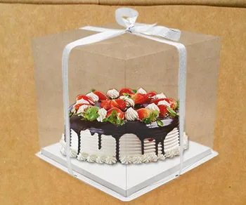 Wedidng Cake Box Skaidrs, Pārredzamu Pet 4. 6,8,10 collu Maizes Kastes , liels Mousse cake box dzimšanas diena kastes, 50gab/daudz bieži piegāde
