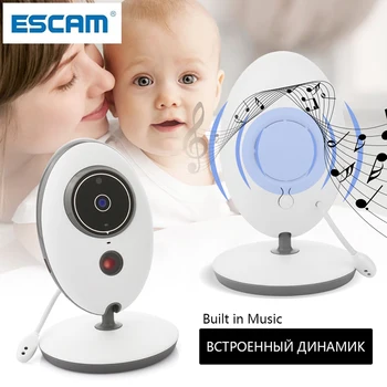 VB605 2,4 collu Bezvadu Baby Uzraudzīt Elektronisko Baby Video 2 Ceļu Audio Auklīte Kamera Nakts Redzamības Temperatūras Uzraudzīt Jauno ESCAM