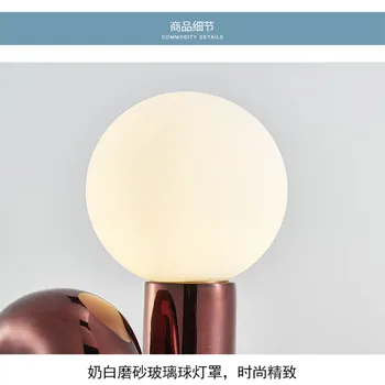 Mūsdienu minimālisma stikla bumbu guļamistaba galda gaismas bērnu istabas dizainers modelis istabas galda lampas