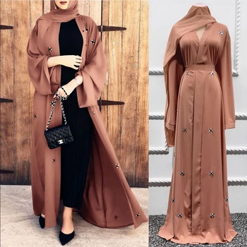 Turcija caftan kimono atvērts abaya sieviešu modes kaftan marokas dubaija Drēbes islāma apģērba lūgšanu dievkalpojums drēbes musulman longue