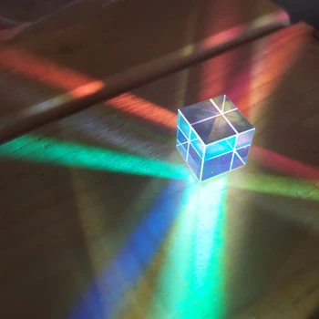 45MM Kubikmetru Zinātnes Cube Optisko Prisma Fotogrāfija ar Hexahedral Prizmu Mājas Apdare Prizmas Stikla Krāsas Bērnu Dāvanu