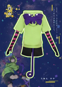 Anime SK8 Infinity MIYA Cosplay Kostīmu Kaķa Auss Kapuci Mētelis+Bikses+Astes Halloween Karnevāla Tērpi Pasūtījuma