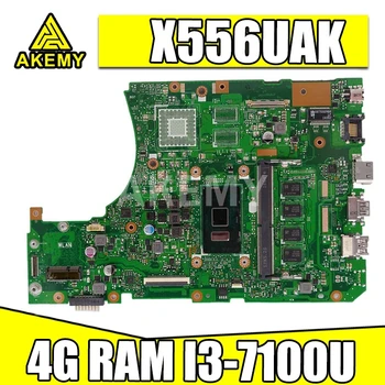 X556UAK 4G/I3-7100U (V2G)Mainboard Par Asus X556U X556UJ X556UV X556UAM X556UA Mātesplati 90NB09S0-R00140