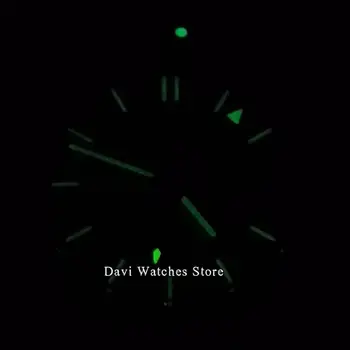 Jaunu 41mm BLIGER White dial GMT Mens Watch Safīra stikls datums keramikas bezel automātiskā vīriešu rokas pulkstenis
