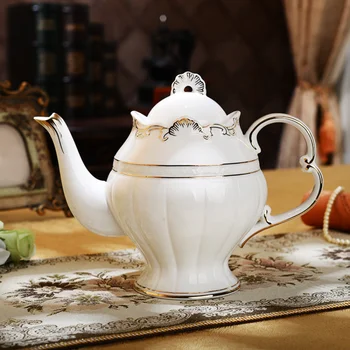 Keramikas Mājsaimniecības 8-vadītājs Eiropas stila Tējas Uzstādīt Ūdens Komplekts ar Paplāti Retro Kafijas kanna Kausa Dāvanu, kas Var Tikt Pielāgota Tējas Tase Komplekts