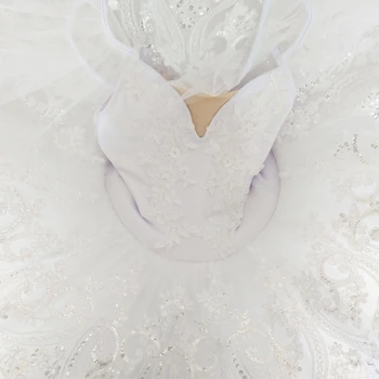 Profesionālās balts Gulbis Ezera Baleta Deju Kostīms Meitenēm Balerīna Saģērbt Bērnu Baleta Tutu Kleita Dancewear Posmā Puse Kostīmi