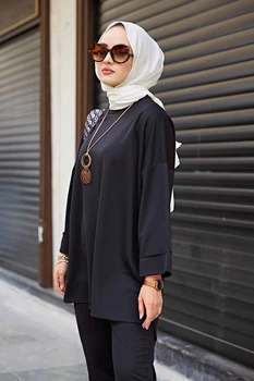 Sieviešu Dual Uzvalks Hijab Kombin Apakšas uz Augšu Musulmaņu kleita, hijab Musulmaņu üstleri sievietes tērps kleita abayas Islāma turku Dubai