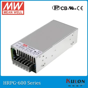 Sākotnējā NOZĪMĒ ARĪ HRPG-600-12 viena izeja 636W 53.A 12V meanwell Barošanas HRPG-600 transformatoru ar PFC funkcija