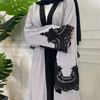 Eid Mubarak Atvērt Abaya Kimono, Turcija Musulmaņu Kleita, Hijab Abayas Sievietēm, Dubaija Kaftan Drēbes Femme Musulmane Islāma Apģērbi