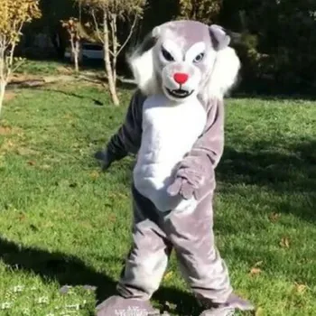 Reklāmas talismans kostīms, pelēks kaķis pieaugušo masku kostīmu uzstādīt reklāmas Halloween dzimšanas dienas dāvana Ziemassvētku pieaugušo